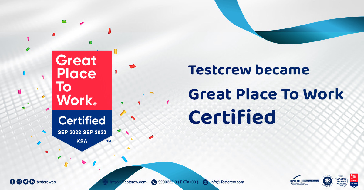 TestCrew Achieves 2023 Great Place to Work Certification