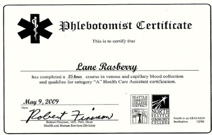 Buy Certified Phlebotomy Technician 1 (CPT 1) Buy 100% Certifications
